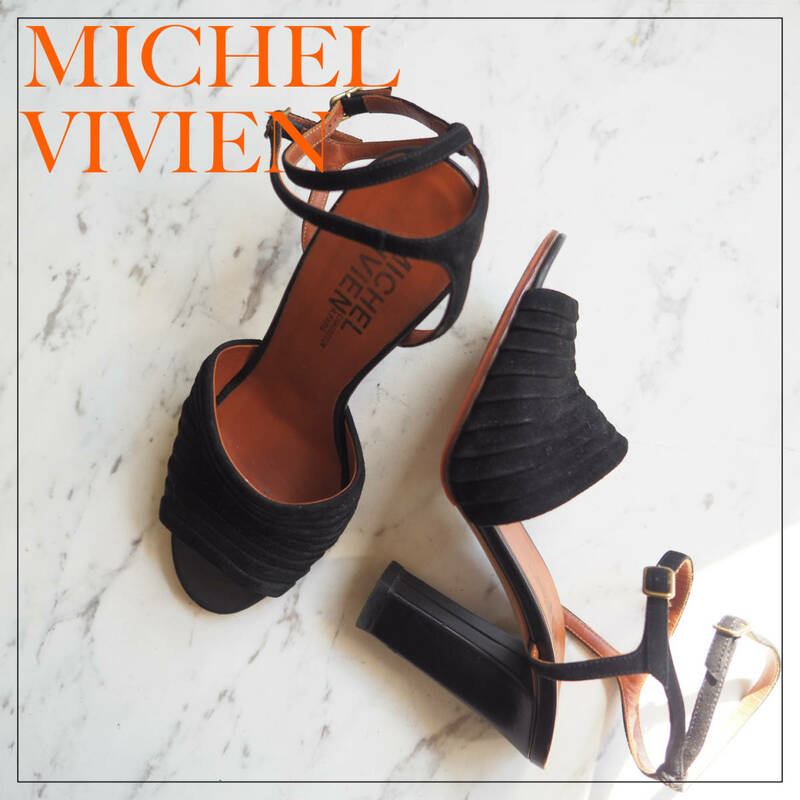 定価約68000円 美品★ ミッシェルヴィヴィアン MICHEL VIVIEN スエード ヒール サンダル シューズ レディース L'Appartement