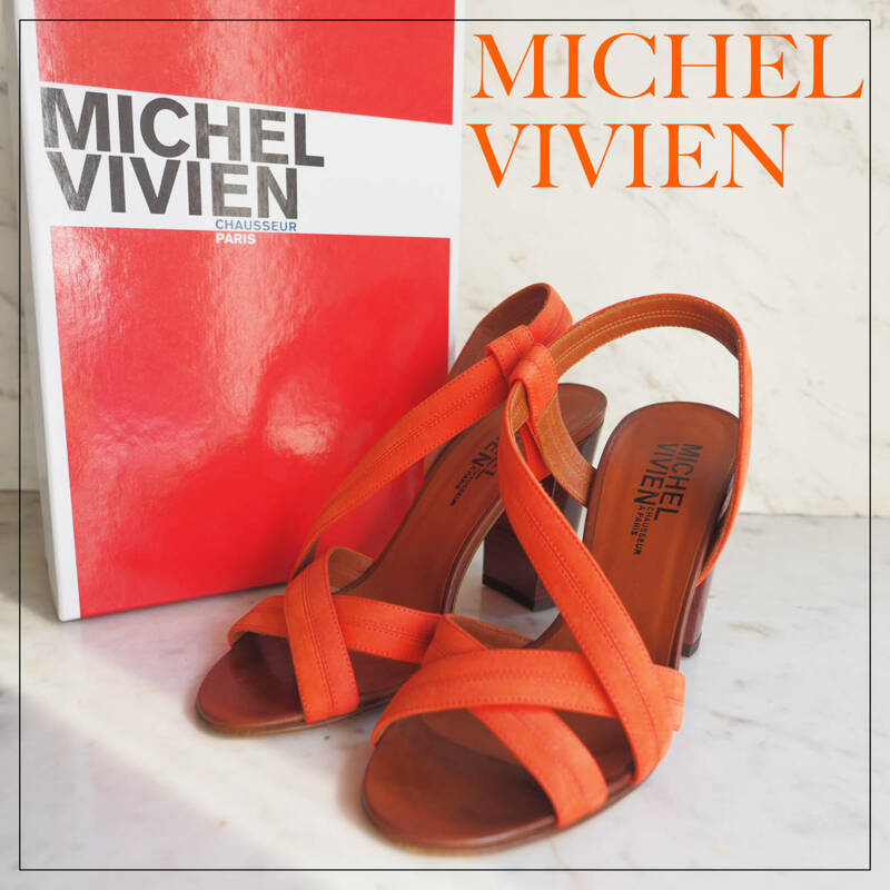 定価約68000円 新品★ ミッシェルヴィヴィアン MICHEL VIVIEN サンダル オレンジ アパルトモンドゥーズィエムクラス 23.5cm