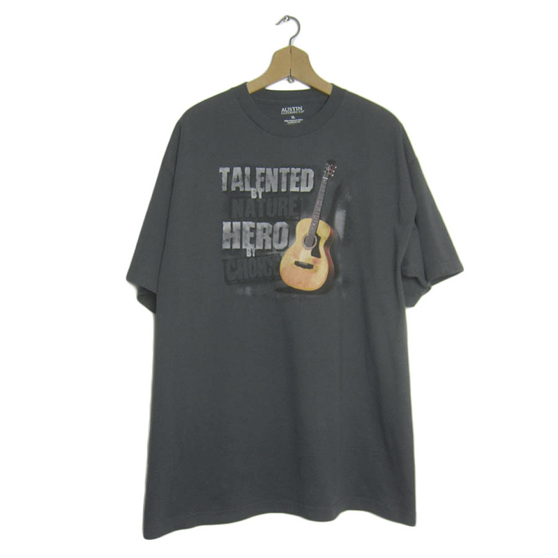 Tシャツ ギター プリントTシャツ メンズ XLサイズ ティーシャツ 古着 USED 音楽好き tee #n-161