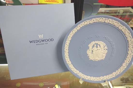 ウェッジウッド ジャスパー プレート ウェディングデイ 結婚記念日 WEDDING DAY ペールブルー 飾り皿 WEDGWOOD 札幌市 白石区