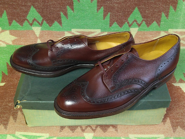 Dead-Stock 【RAND】60s Brown Blucher Oxford Wing-Tip Leather Shoes / 60年代 ウイングチップ レザー シューズ 10h ビンテージ 50s70s