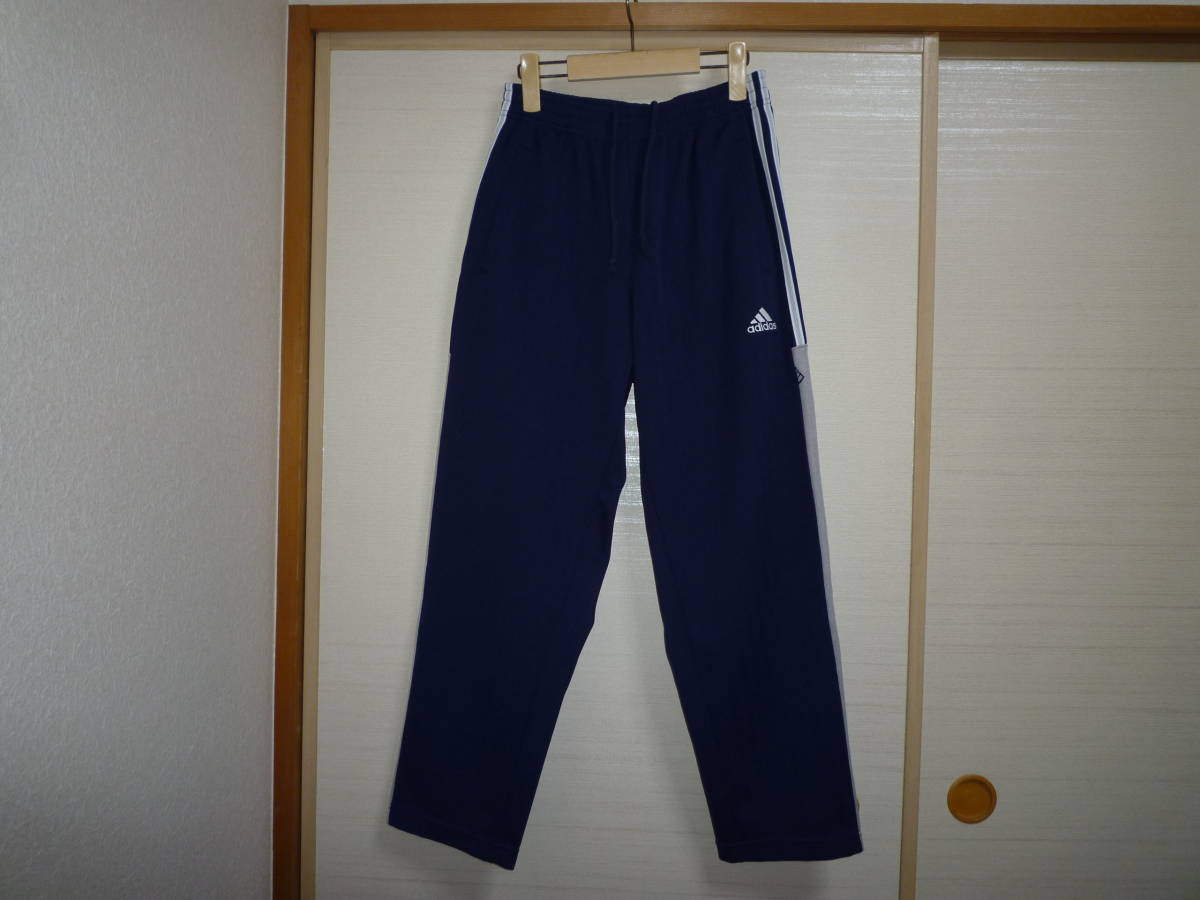 アディダス シャドーストライプジャージパンツ 紺 Sサイズ