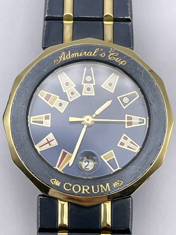 コルム CORUM アドミラルズカップ SS×K18YG レディース クォーツ 腕時計