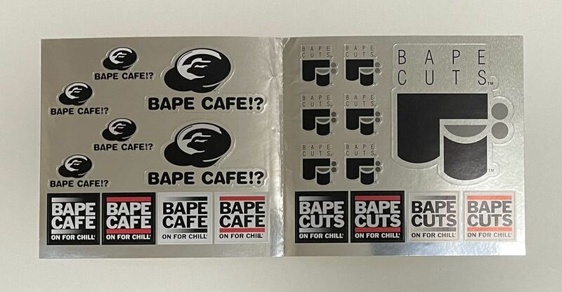 BAPE CAFE BAPE CUTS ステッカー a bathing ape ベイプ エイプ ア ベイシング エイプ 当時物