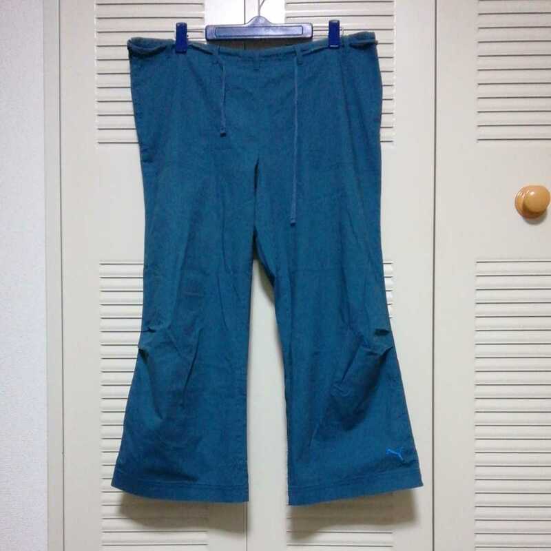 ★【古着】PUMA(プーマ)　ボトムス(パンツ、ズボン)　Mサイズ　青緑系