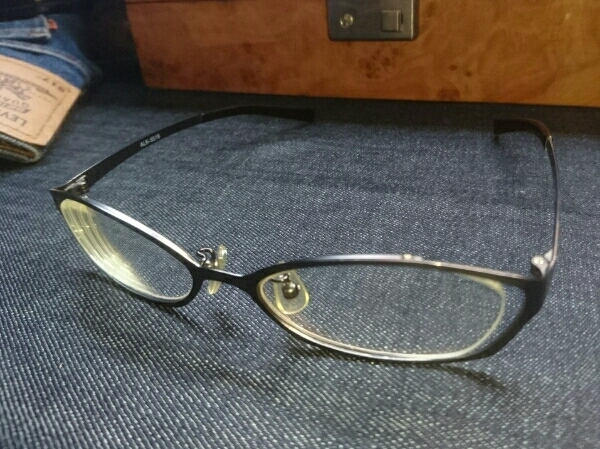 【即決/送料無料】 アルク 度入りメガネ メタルフレーム ALOOK ALK-5518 中古眼鏡 