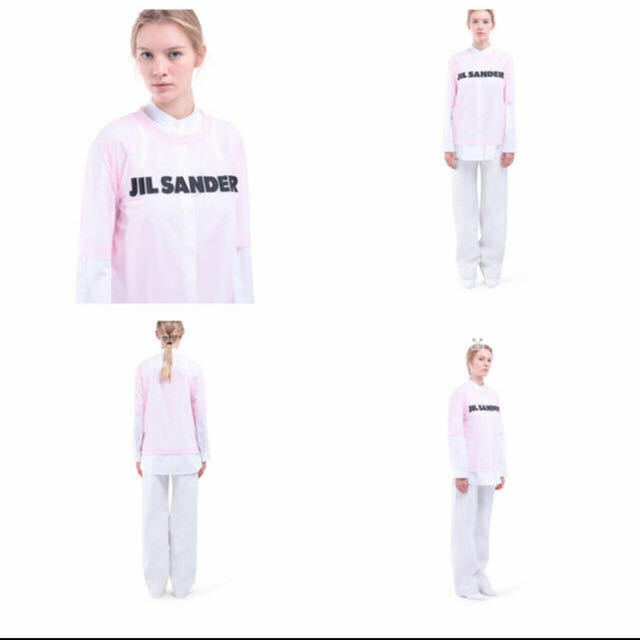リゾートコレクション　JIL SANDER ジルサンダー　　シースルー ロゴTシャツ　ピンク\37800　新品未使用
