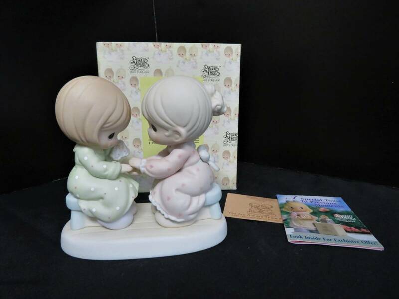 R435【新品・デッドストック】 高さ約12cm×幅約13cm Precious Moments プレシャスモーメント エネスコ 陶器人形 アンティークドール 