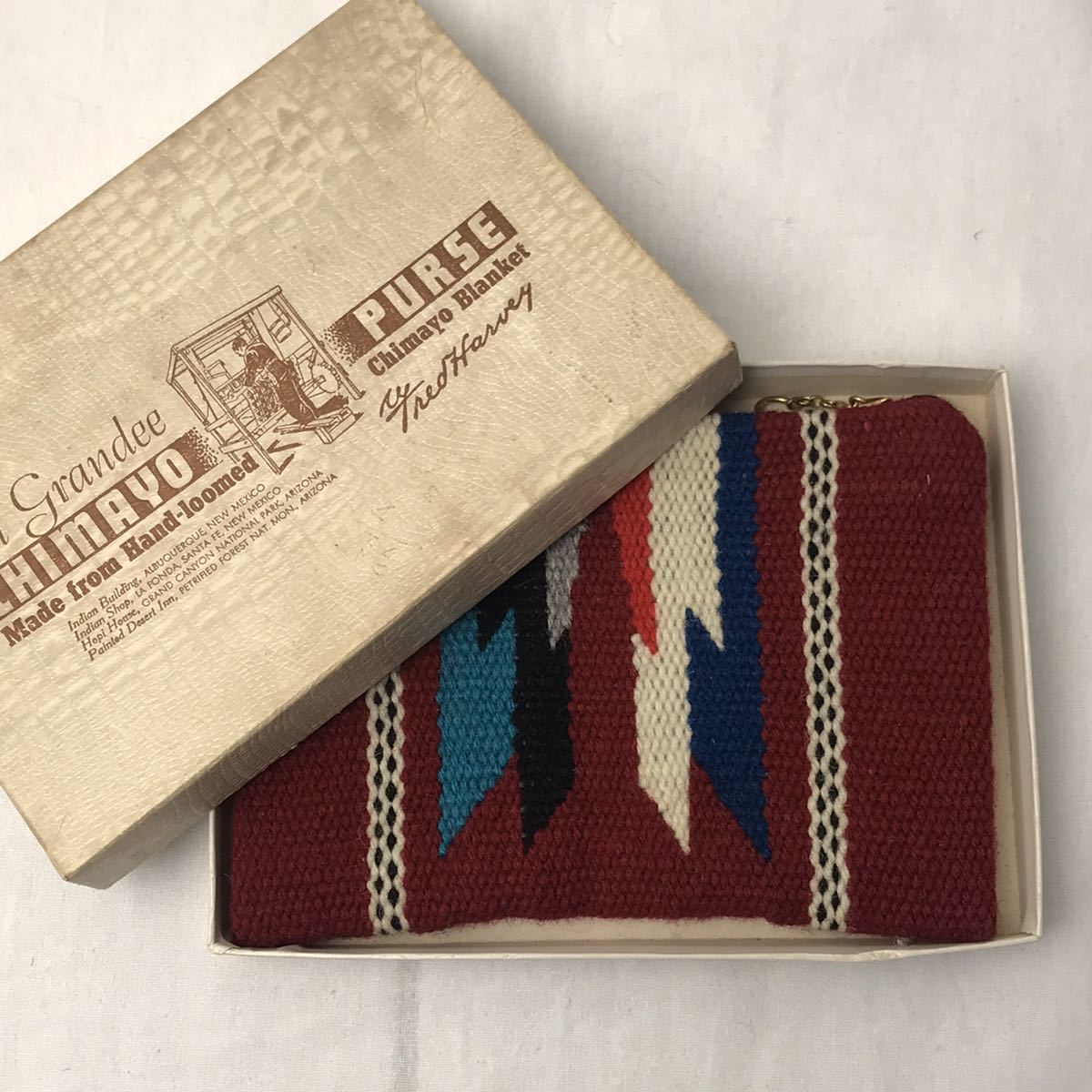 40s50s ビンテージ EL GRANDEE by Fred Harve ウール チマヨパース バーガンディ デッドストック 