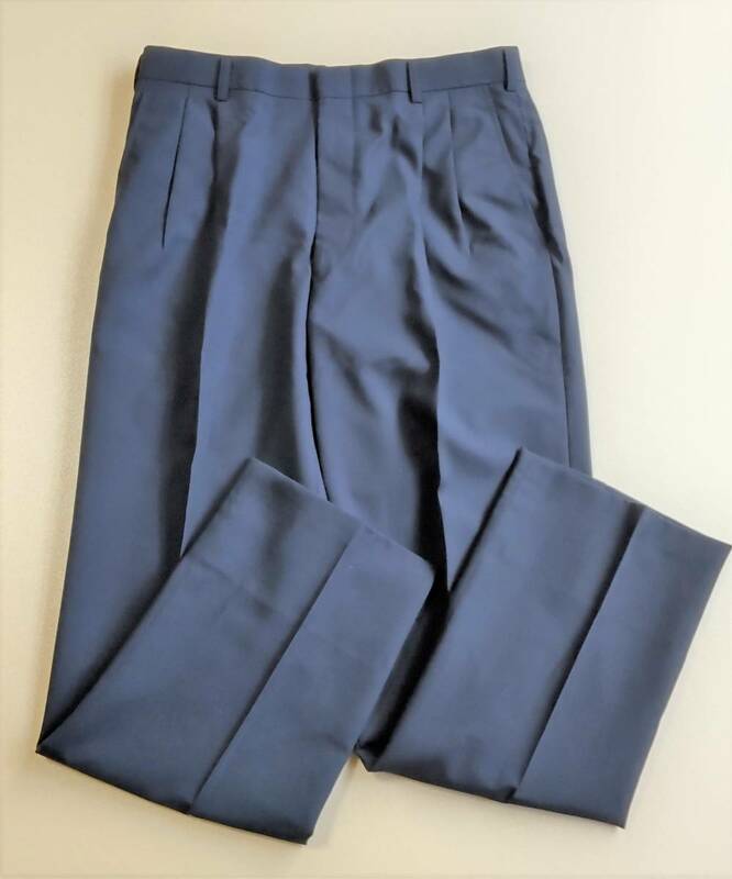 SI-RO-SET　シロセット加工　：　スラックス　パンツ　スーツの下　ズボン　濃紺　　78㎝