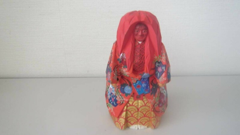 日本　和調　木彫り　人形