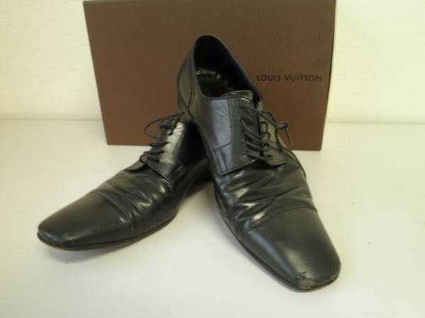 LOUIS VUITTON/ルイヴィトン　 レザーソール ブラック　 高級革靴 size 8.5（27ｃｍ~27.5ｃｍ）