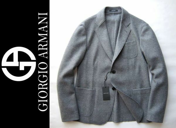 ◆本物◆GIORGIO ARMANI ◆軽快アンコンジャケット グレー46 新品