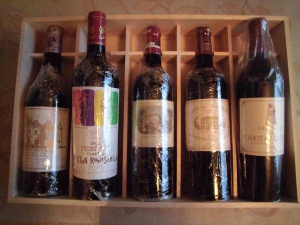  フランス ボルドー 赤 2001年 5大シャトー 5本 セット ワイン 各 750ml 赤ワイン 2001 シャトーラトゥール マルゴー ムートン ラフィット