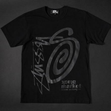 ブラックマーケット STUSSY Tシャツ 黒 XL 新品　comme des garcons black market ギャルソン ステューシー 闇市 t-shirts tee