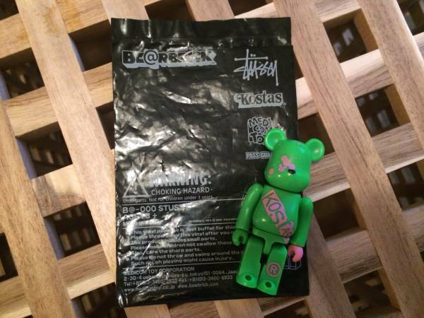 STUSSY × KOSTAS BE@RBRICK 100%(ベアブリック・ステューシー・コスタス・メディコムトイ・KAWS・シークレット)