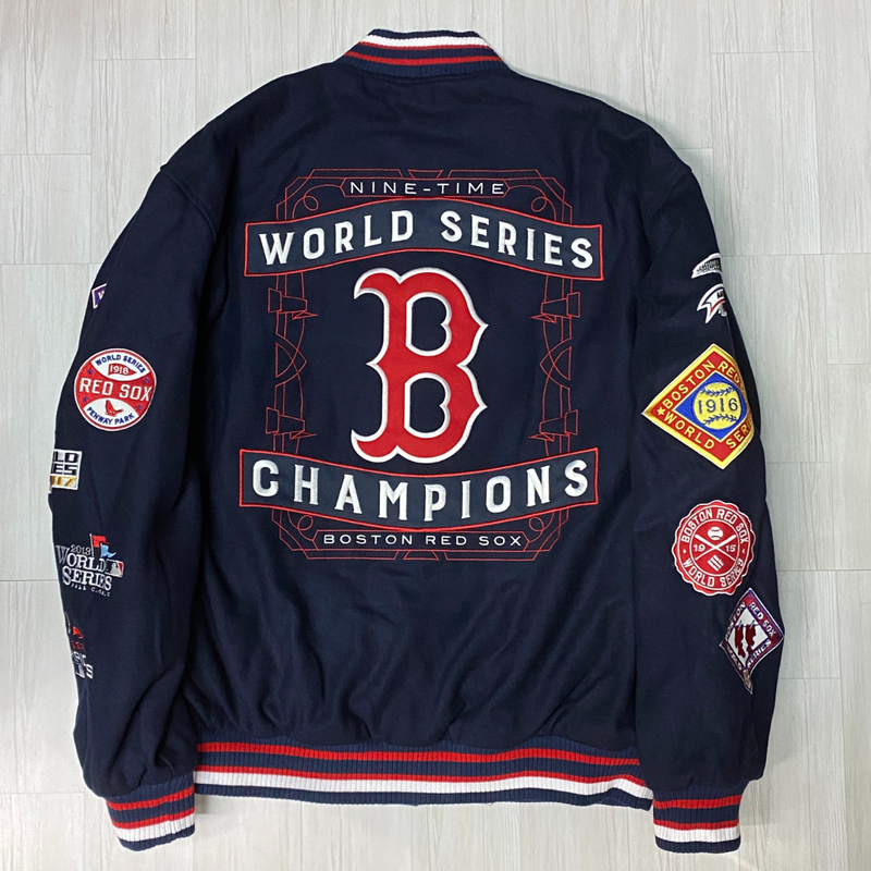 USA正規品 【2XL】 JHデザイン MLB ボストン レッドソックス REDSOX 限定ワールドシリーズ チャンピオンズ リバーシブル スタジャン 紺