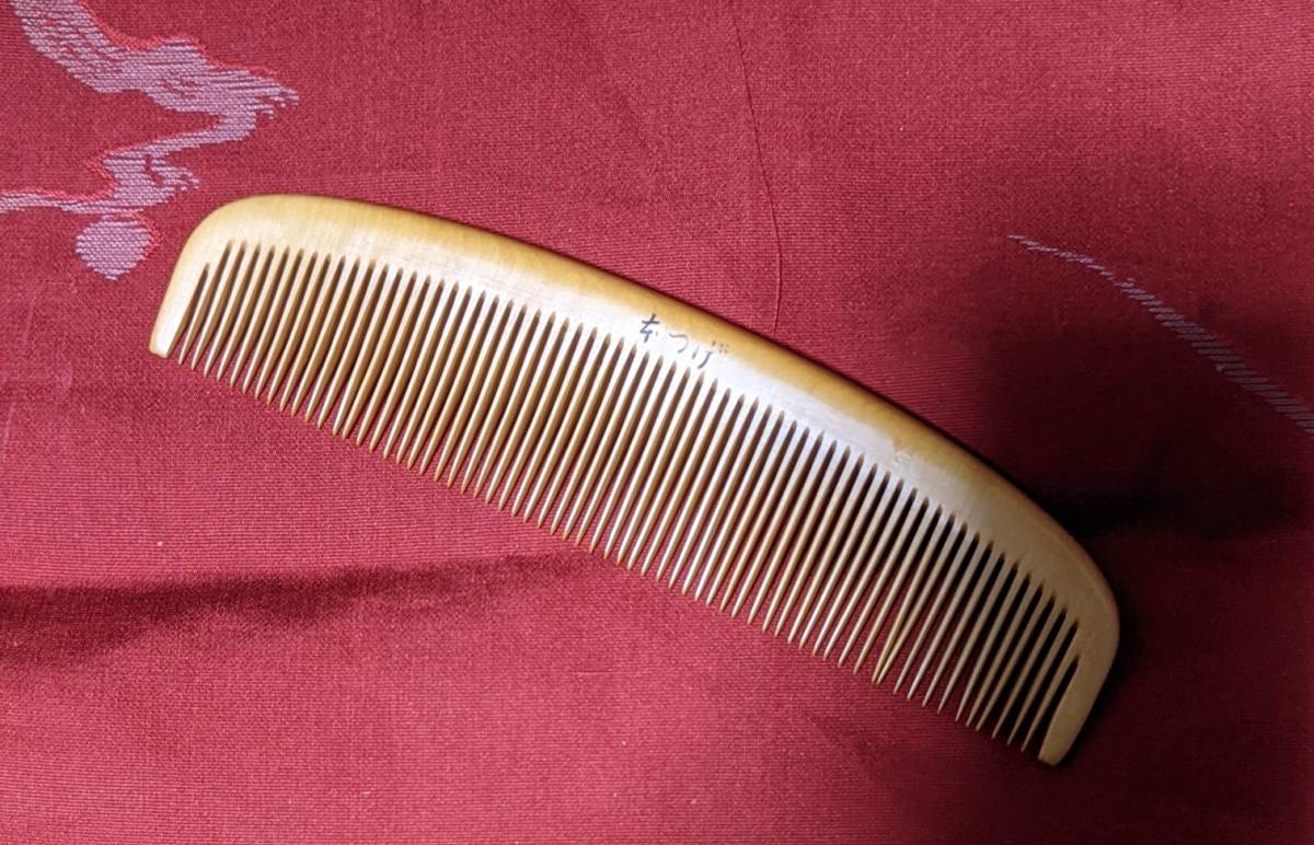 未使用 つげ櫛 つげの櫛 ５寸 本つげ 木櫛