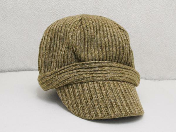 リブニット ジープキャップ 肌ベージュ / CAP帽子