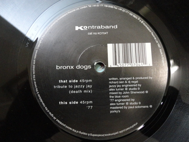 Bronx Dogs - Tribute To Jazzy Jay / '77 オリジナル原盤 12 激渋ブレイクビーツ　　視聴