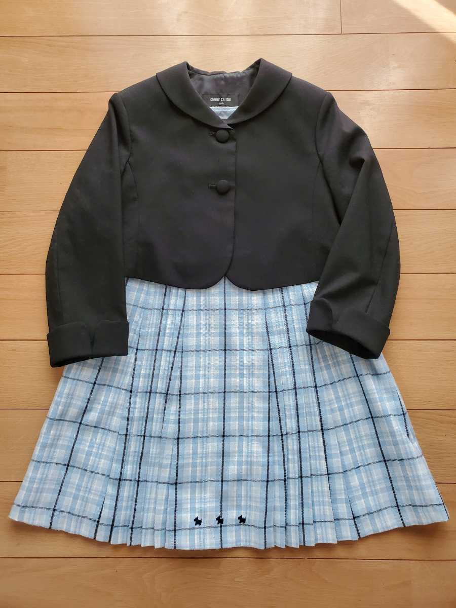 120★フォーマルワンピーススーツ【ポンポネット★ジャンパースカート】【コムサイズム★黒ジャケット】入学式卒園式お受験結婚式ナルミヤ