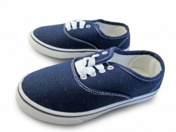 1円~AL445新品AAAローカット/レースアップスニーカー19NAVYkids