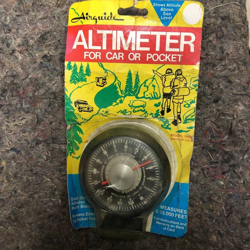 Vintage Air guide ALTIMETER Model1608 USA ビンテージ 高度計 未開封品 0-15000フィート