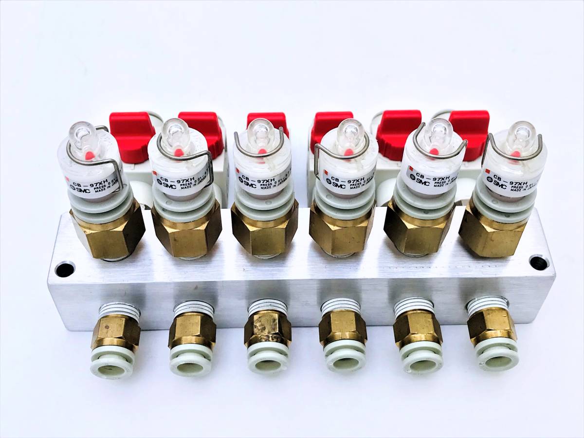 ☆SMC エアチェックバルブ CB-97XH フィンガバルブVHK2 　6連キット【未使用品】委託品