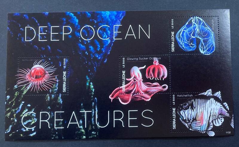 シエラレオネ 2011年発行 深海の生物 魚 切手 未使用 NH