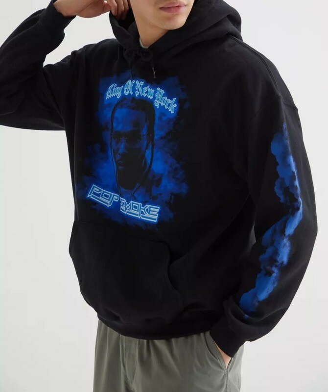 SALE！オフィシャル 正規品【未着用 新品】サイズ:US S Pop Smoke Hoodie Sweatshirt ポップ・スモーク パーカ BLACK 2