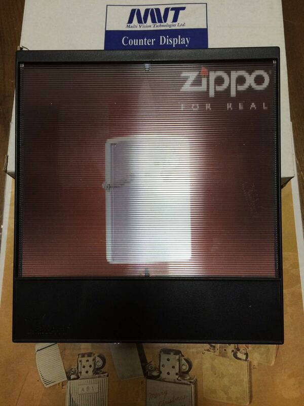 値下げ！電池式！非売品 ジッポの販売店販促用のディスプレイ zippo