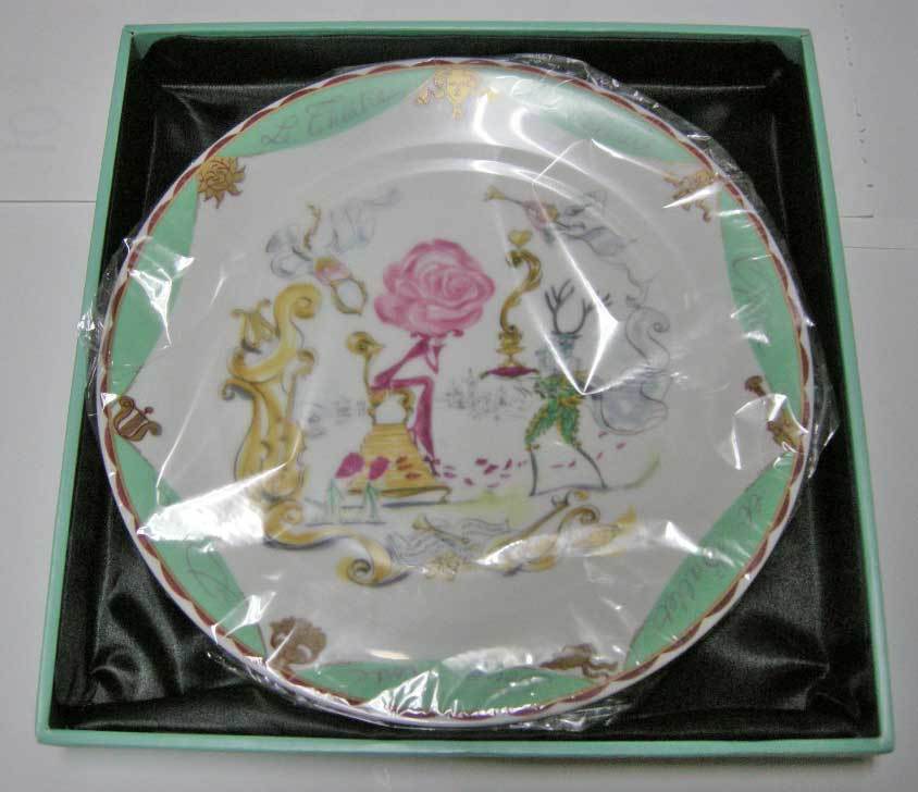 【未使用品】　Cake　Plate　☆　Le　THE　ATRE　des　FLEURS　☆　資生堂　レアもの　☆　昭和レトロ　レトロカルチャー