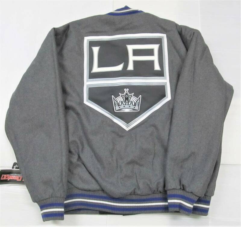 BE3)JH Design Los Angeles Kings ロサンゼルス・キングス リバーシブルウールジャケット/スタジャン/NHL/3XL/USサイズ