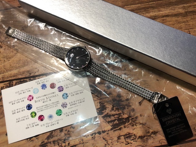 新品 未使用 PRINCE TIARA 12個の誕生石 SWAROVSKI スワロフスキー ストーンインデックス クオーツ レディース 腕時計