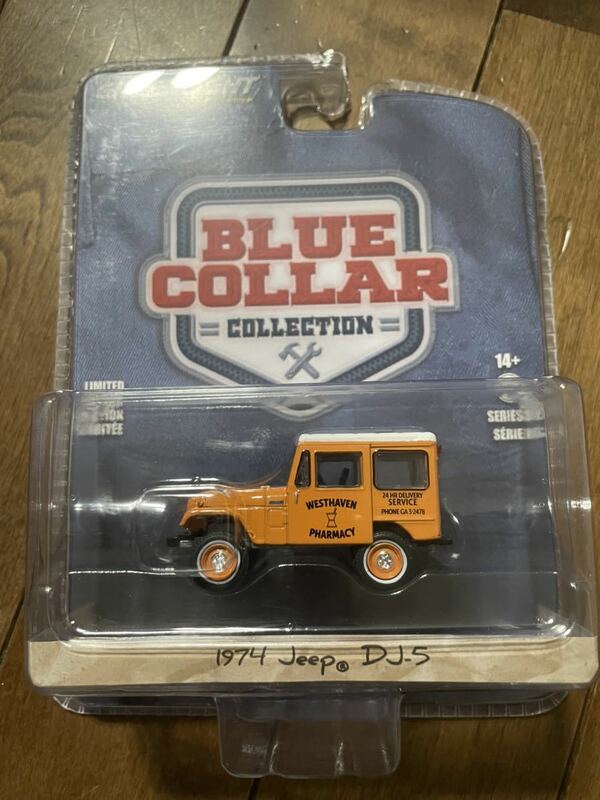送料込 GreenLight グリーンライト 1/64 1974 Jeep DJ-5 ジープ BLUE COLLAR