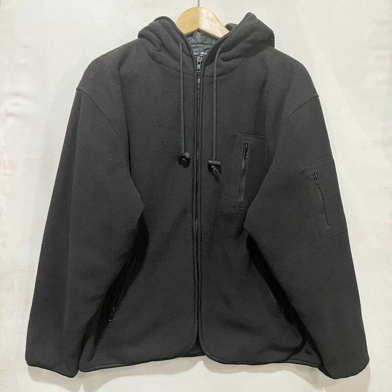 美品! Gim Brother (ジムブラザー) フード フリース ジャケット (M) BLACK | Mens メンズ ブラック アウトドア 古着 黒 ZIP