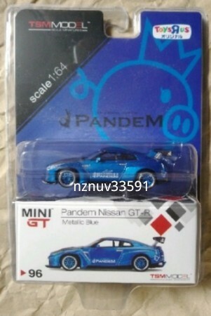 Pandem Nissan GT-R メタリックブルーホイール日産GTR1/64MINI GT TSM MODEL 右ハンドル トイザらス限定