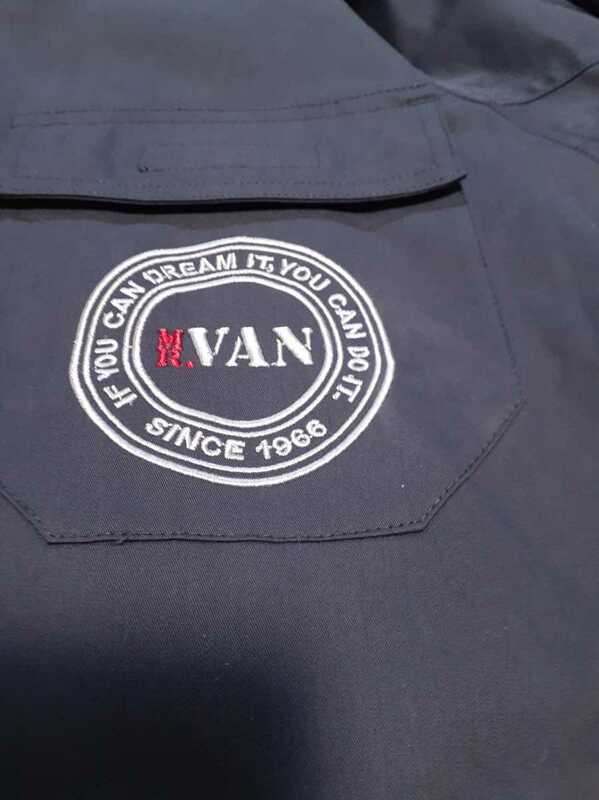 新品 未使用 MR.VAN ミスターヴァン ロゴ刺繍 マウンテンパーカー ジャケット / 60/40 クロス LL 黒
