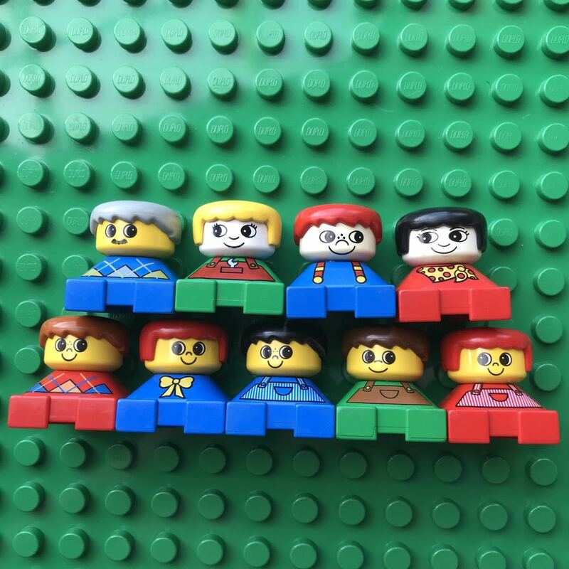 LEGO レゴ ミニフィグ デュプロ 人形　男の子　女の子　レア　中古品　フィギュア　9体　レトロ　旧