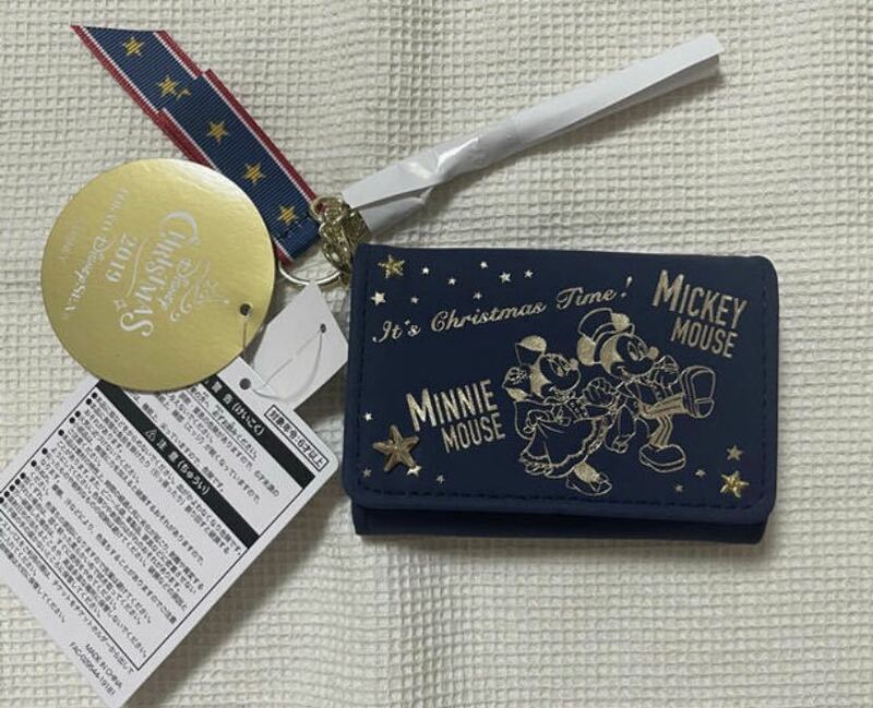 新品 未使用 ディズニー TDS 2019 ディズニークリスマス イッツクリスマスタイム イツクリ パスケース ICカードケース ミッキー ミニー