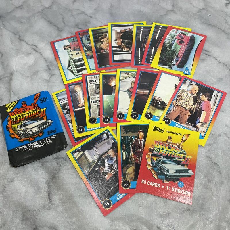 当時物 バック・トゥ・ザ・フューチャー Ⅱ カード BACK TO THE FUTURE TRILOGY Ⅱ ムービーカード 1989年 18枚 まとめ売り