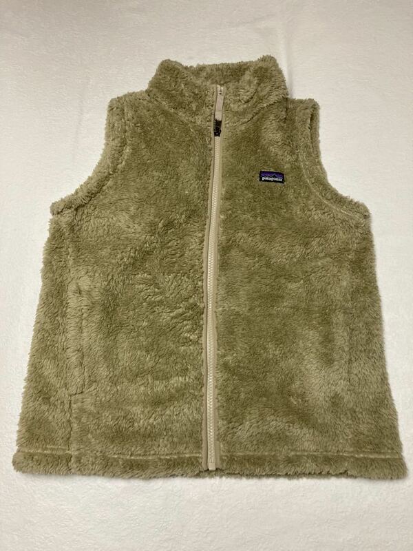 ◆ patagonia girls ◆ パタゴニア ガールズ 良好 Los Gatos Vest モコモコファー ロスガトス ベスト ベージュブラウン XL 14 約150cm