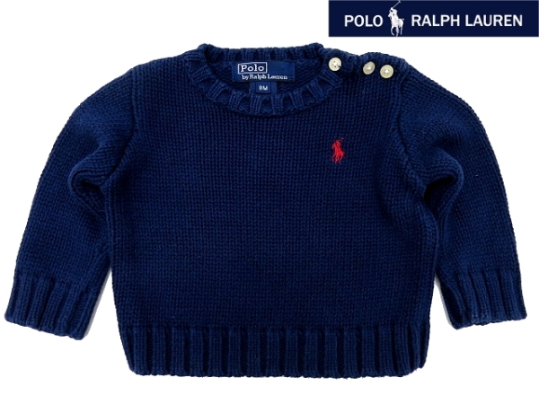 S1960★超美品★Ralph Lauren★春秋冬コットンニットセーター 9M