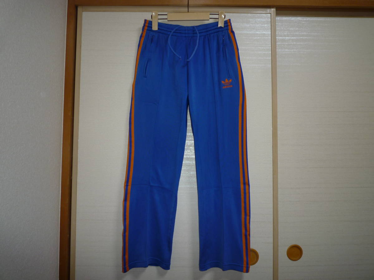 アディダス スーパースター ジャージパンツ 青×橙　Sサイズ