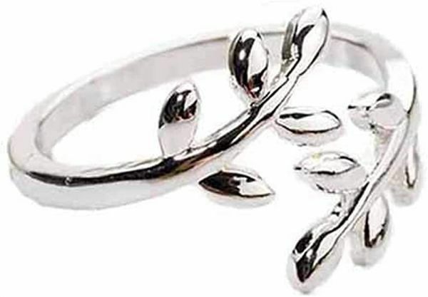シンプル 木の枝 葉 リーフ リング ♪ レディース ミディリング 指輪 ジュエリー 関節リング オシャレ アクセサリー 銀