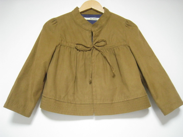BLANC basque ブランバスク アウター ジャケット スウェード 長袖 リボン ベージュ サイズ38