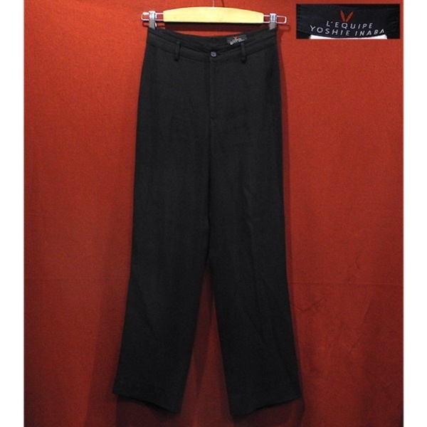 L'EQUIPE YOSHIE INABA レキップ ヨシエイナバ 90's オールド パンツ スラックス ワイドパンツ 黒 9 サイズ