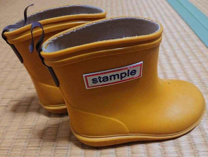日本製 stample/スタンプル キッズレインブーツ 長靴 13cm EE イエロー 男女兼用