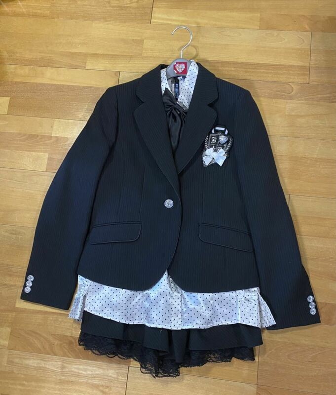 卒業式 女の子 スーツ　165cm 中古美品　クリーニング済　160 ジャケット　☆　DECORA PINKY'S