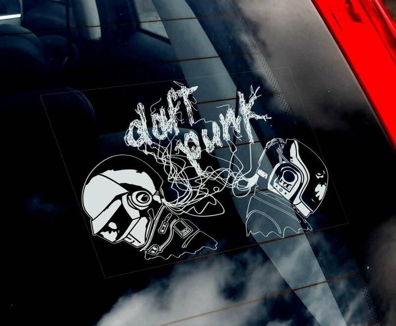 ◆ダフト・パンク Daft Punk◆外張り カーステッカー 140×100mm@外貼り カー ステッカー シール ハウス/ディスコ/エレクトロ M1 3066